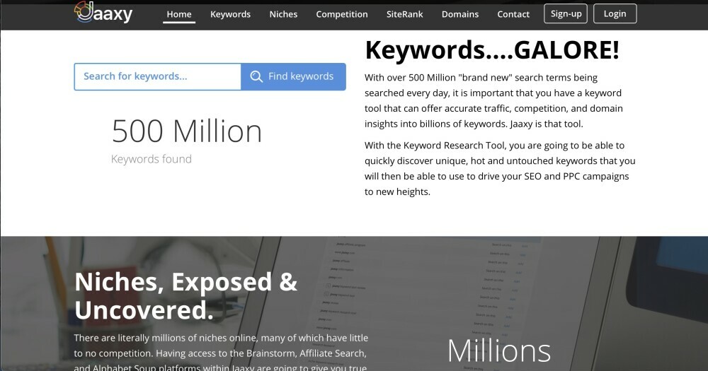 Jaaxy Keyword Research tool inside Wealthy Affiliate platform