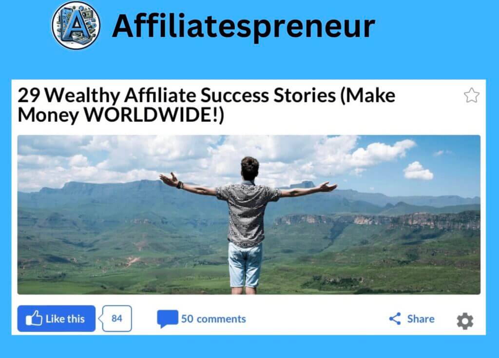 screenshot of 29 success strories shown inside of Wealthy Affiliate platform