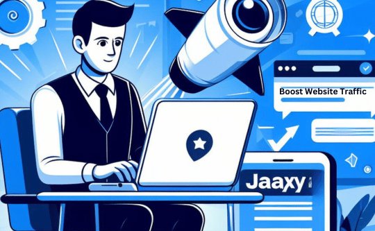 entrepreneur is learning how to boost his website traffic with the Jaaxy keyword tool.Made with Bing AI Art