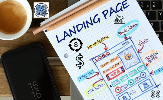 landing page drawing on top of an keyboard computer