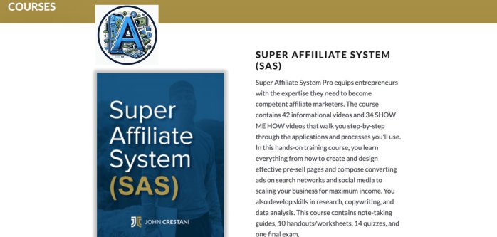 super affiliate system online courses